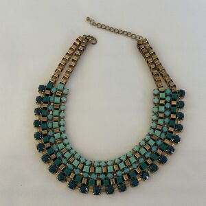 Turquoise and Gold Choker Necklace